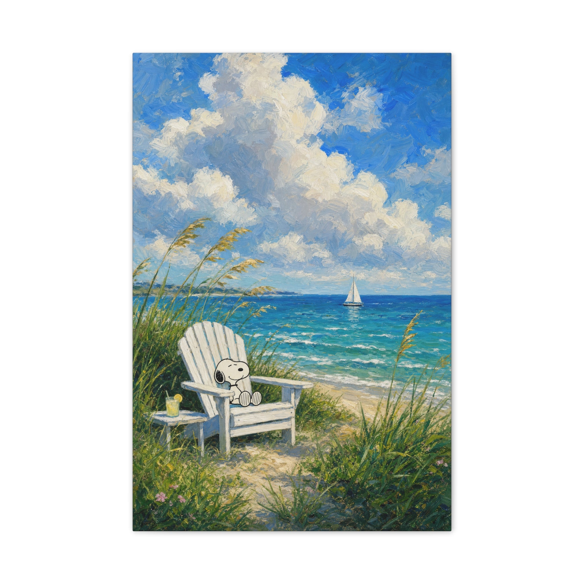 Teddy Bear Beach Canvas