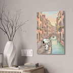 Snoopy in Venice Canvas