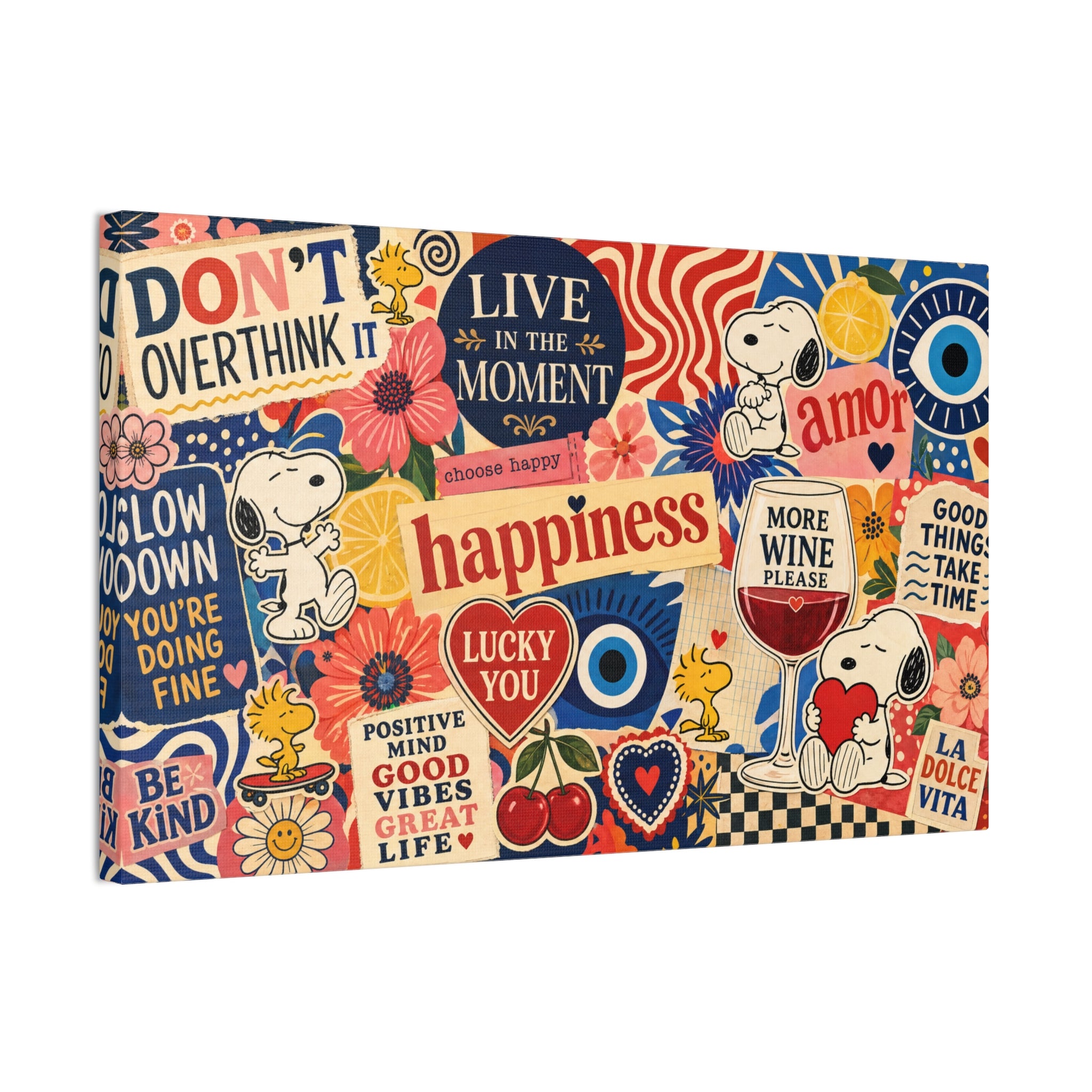 Snoopy Happiness Collage Canvas