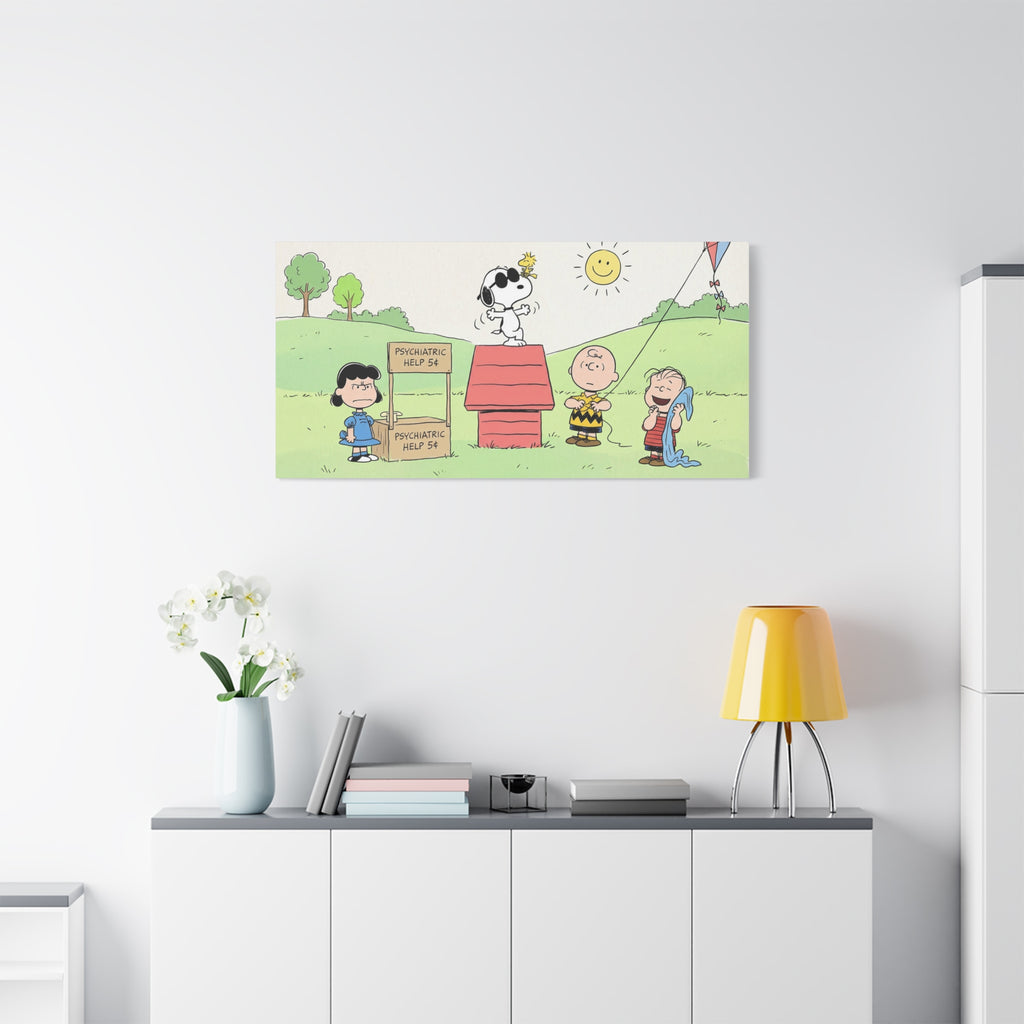 Woodstock Cartoon Scene Canvas