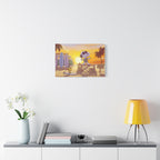 Surfing Snoopy Matte Canvas