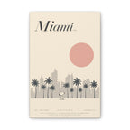 Miami Skyline Sun Canvas