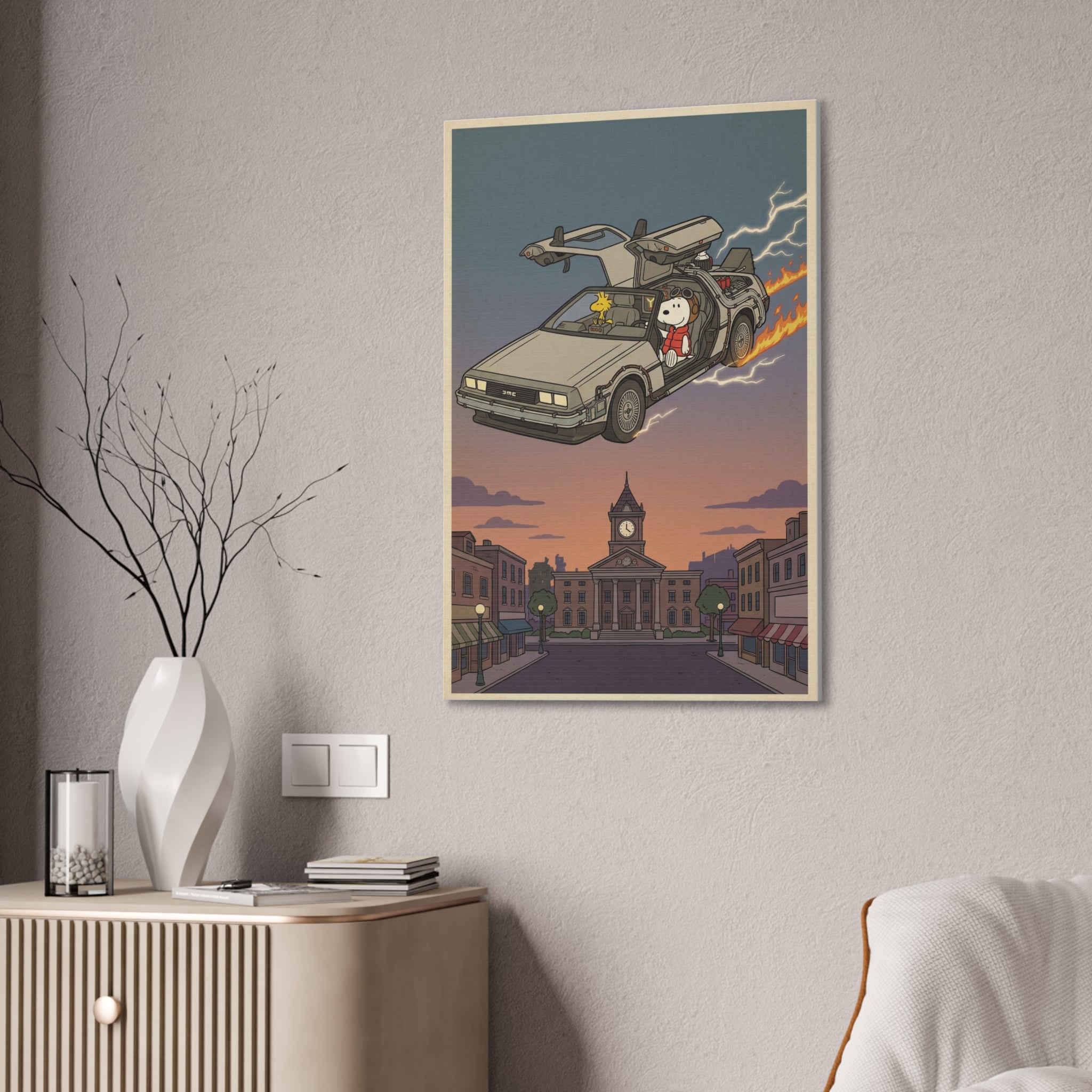 Time Traveling Dog Canvas