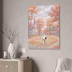 Snoopy Autumn Village Canvas