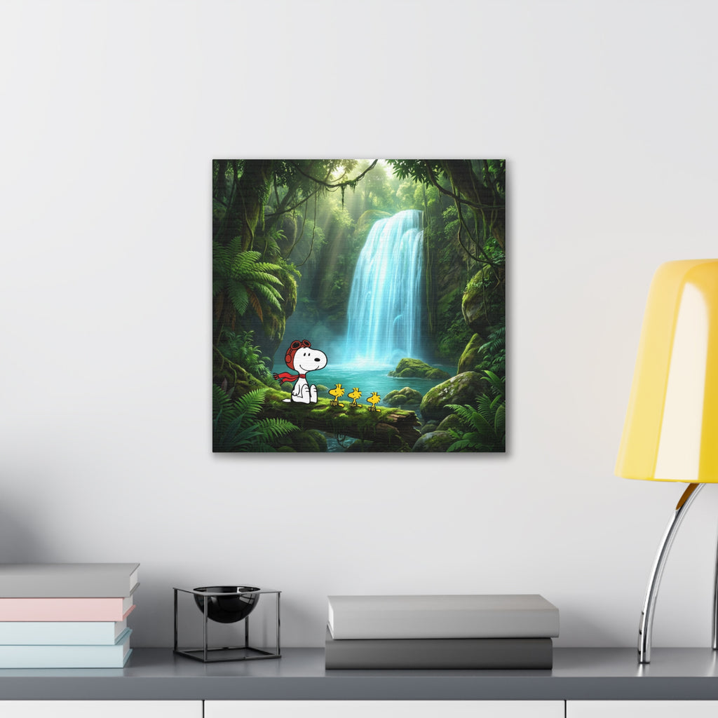 Snoopy Waterfall Canvas
