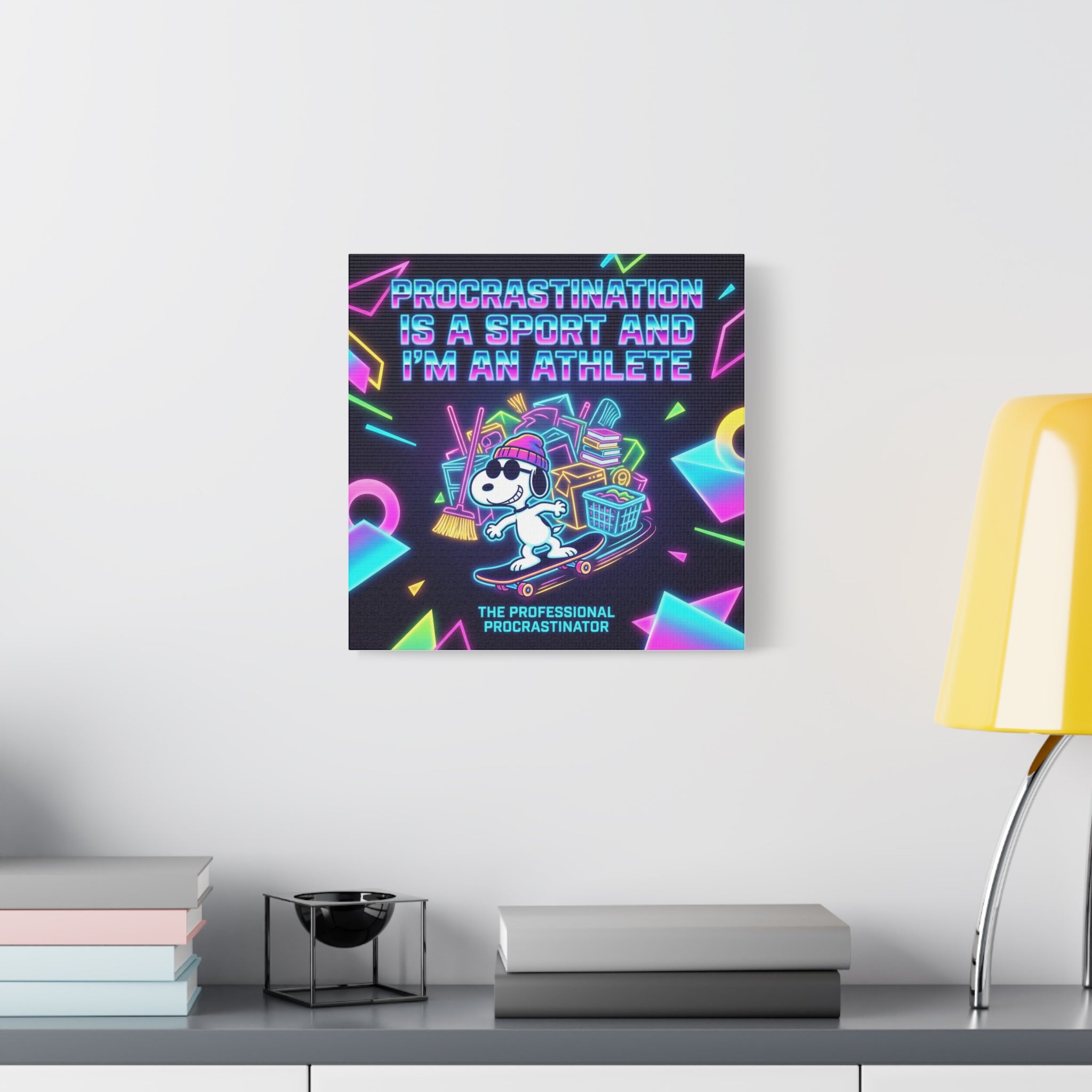 Procrastination Sport Snoopy Canvas