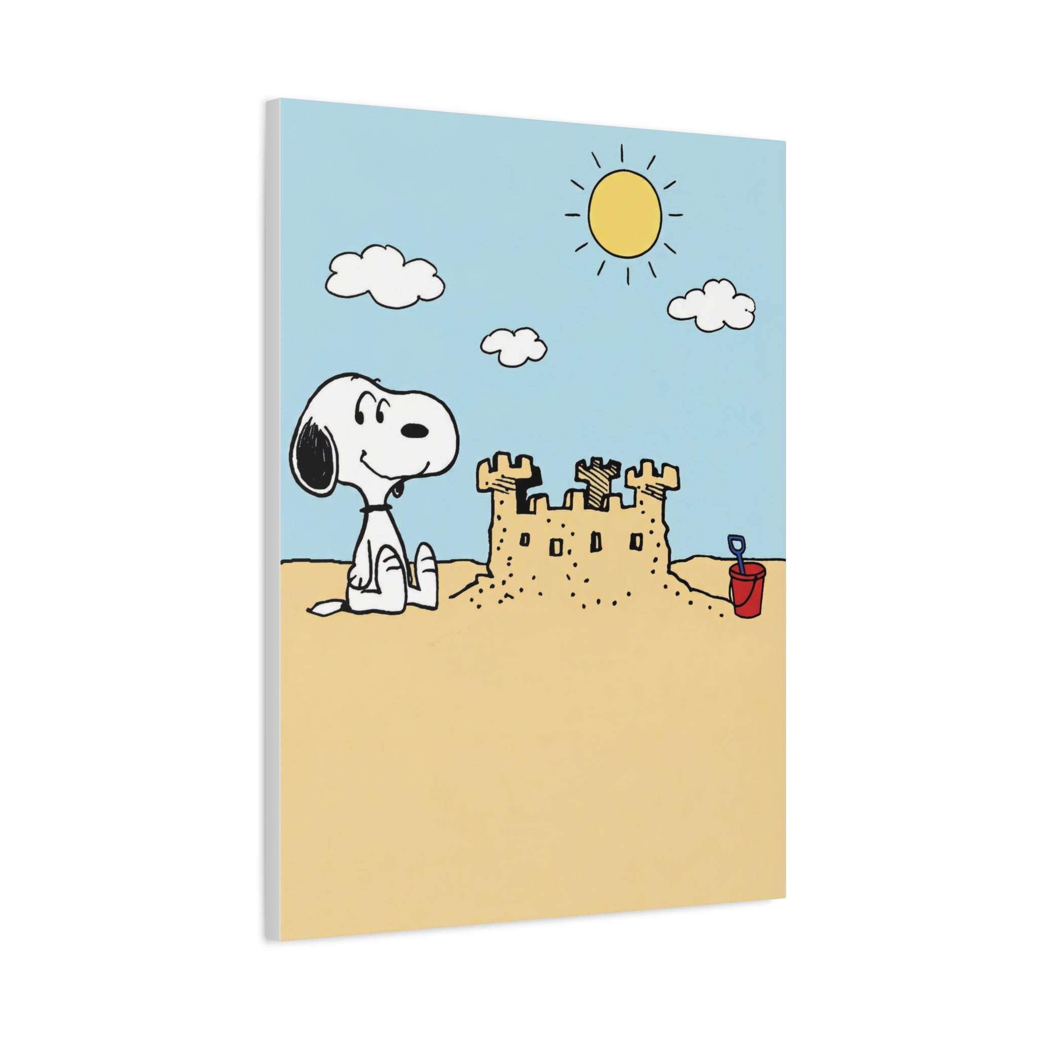 Snoopy Beach Sandcastle Canvas