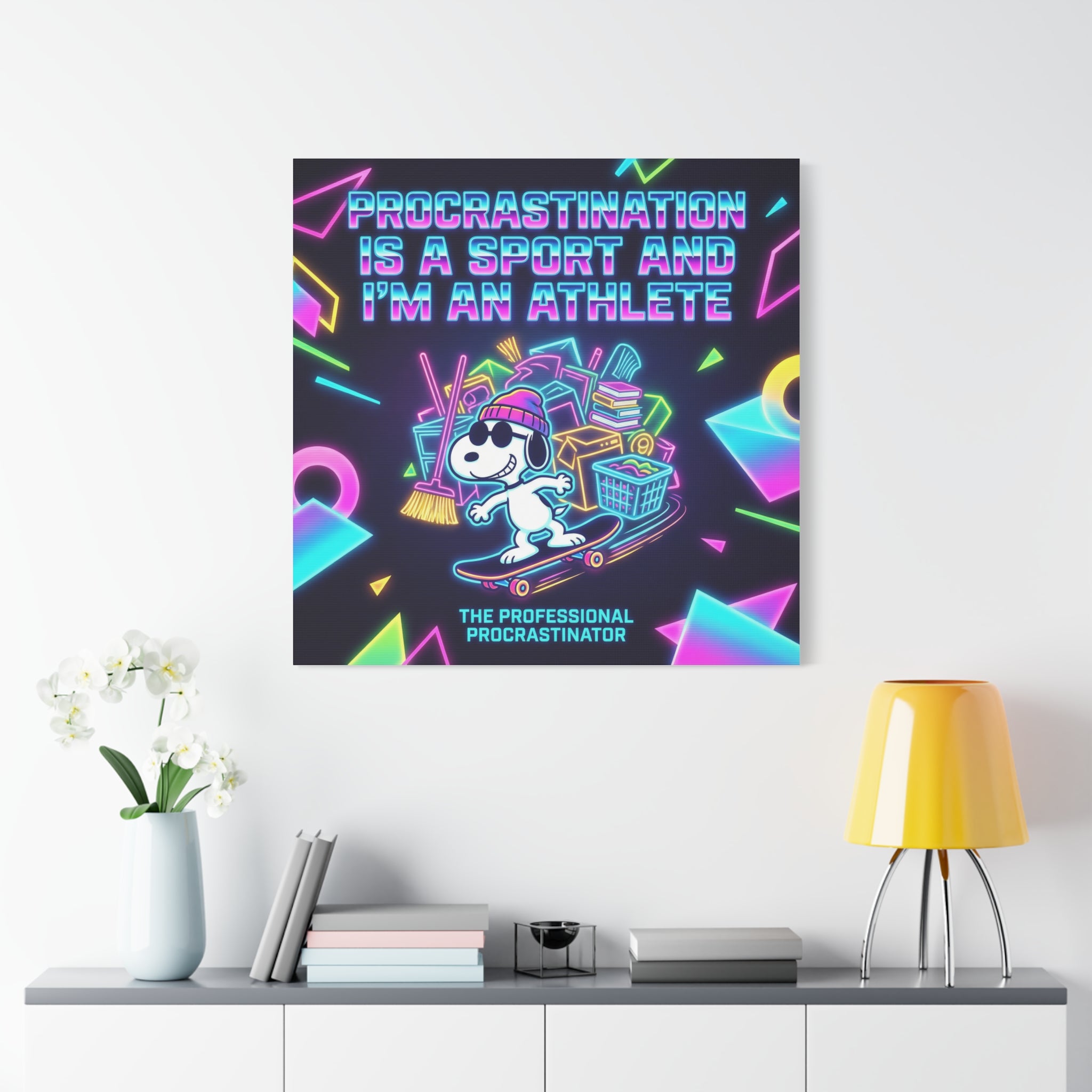 Procrastination Sport Snoopy Canvas