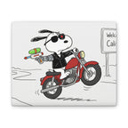 Biker Dog Water Gun Canvas