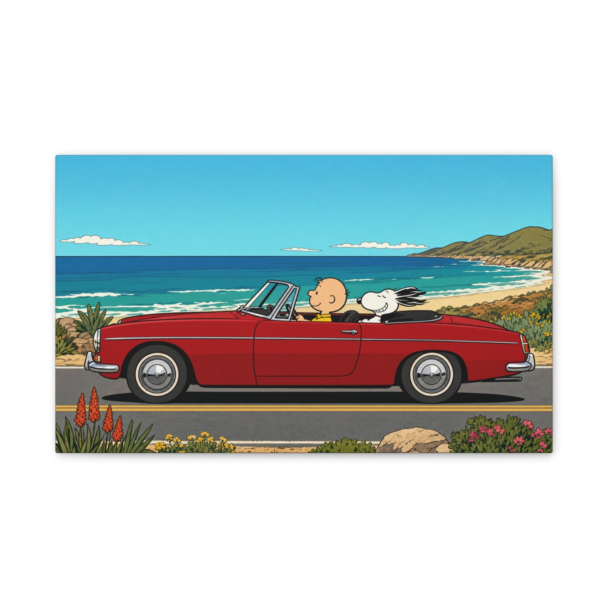Snoopy Red Convertible Canvas
