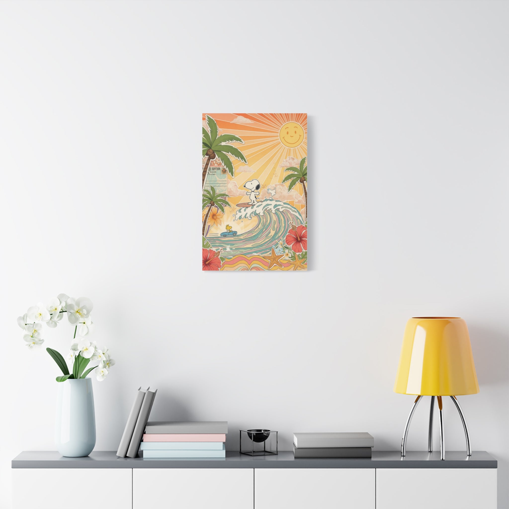 Retro Snoopy Surf Canvas