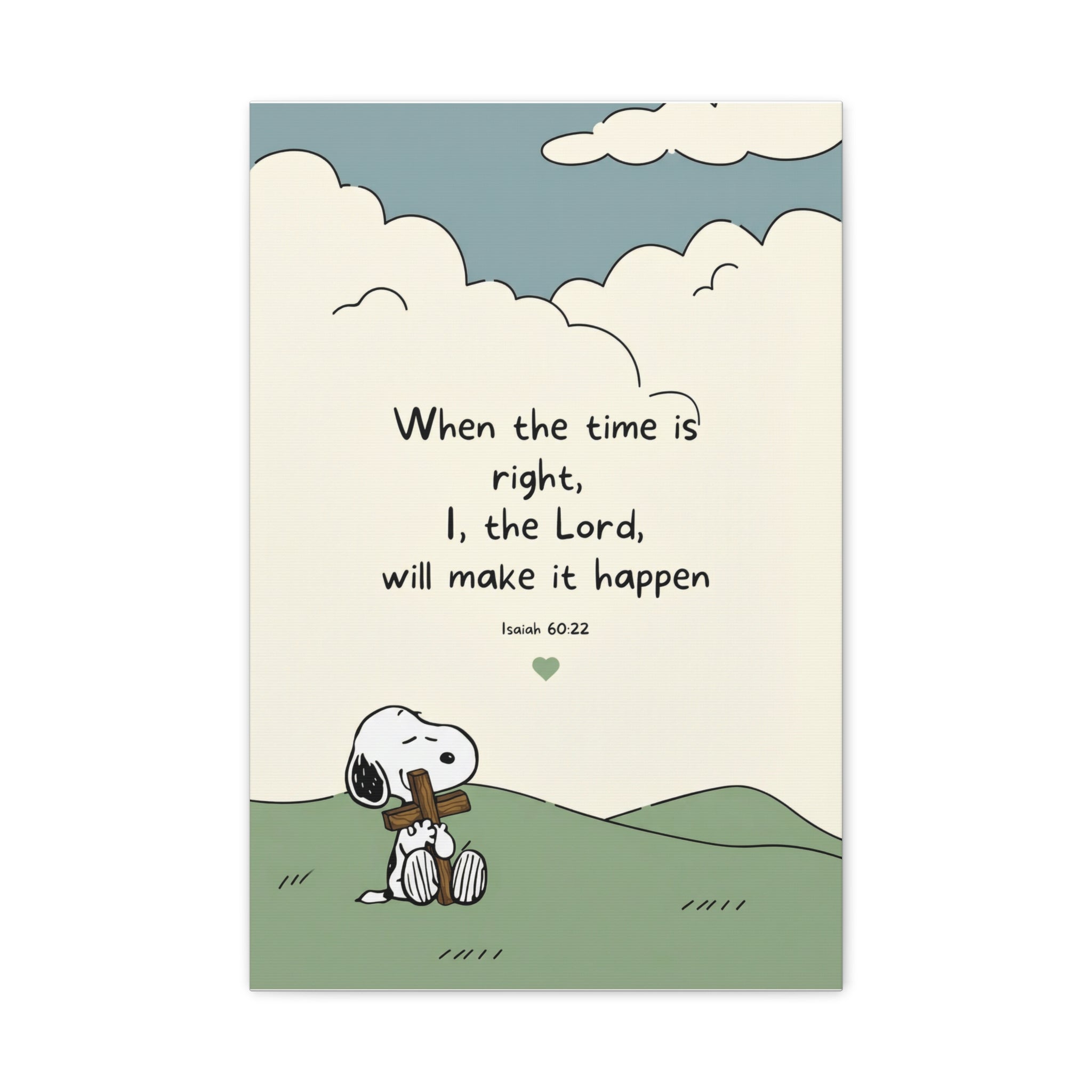 Isaiah 60:22 Snoopy Canvas