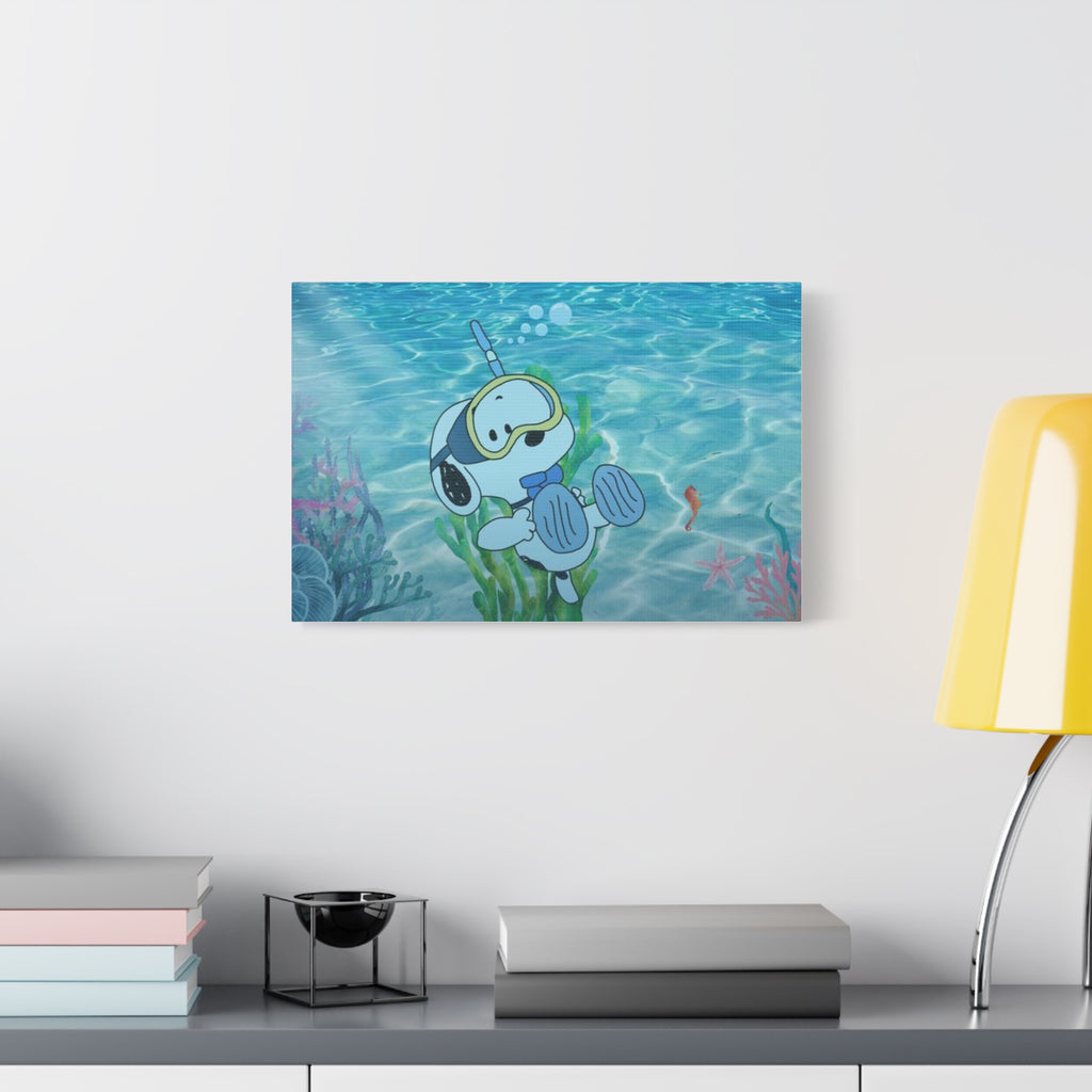 Snoopy Campfire Night Canvas