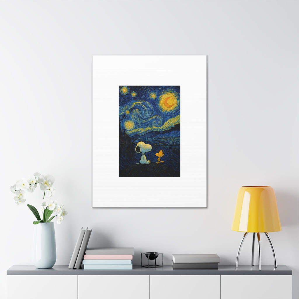 Snoopy Paris Autumn Canvas