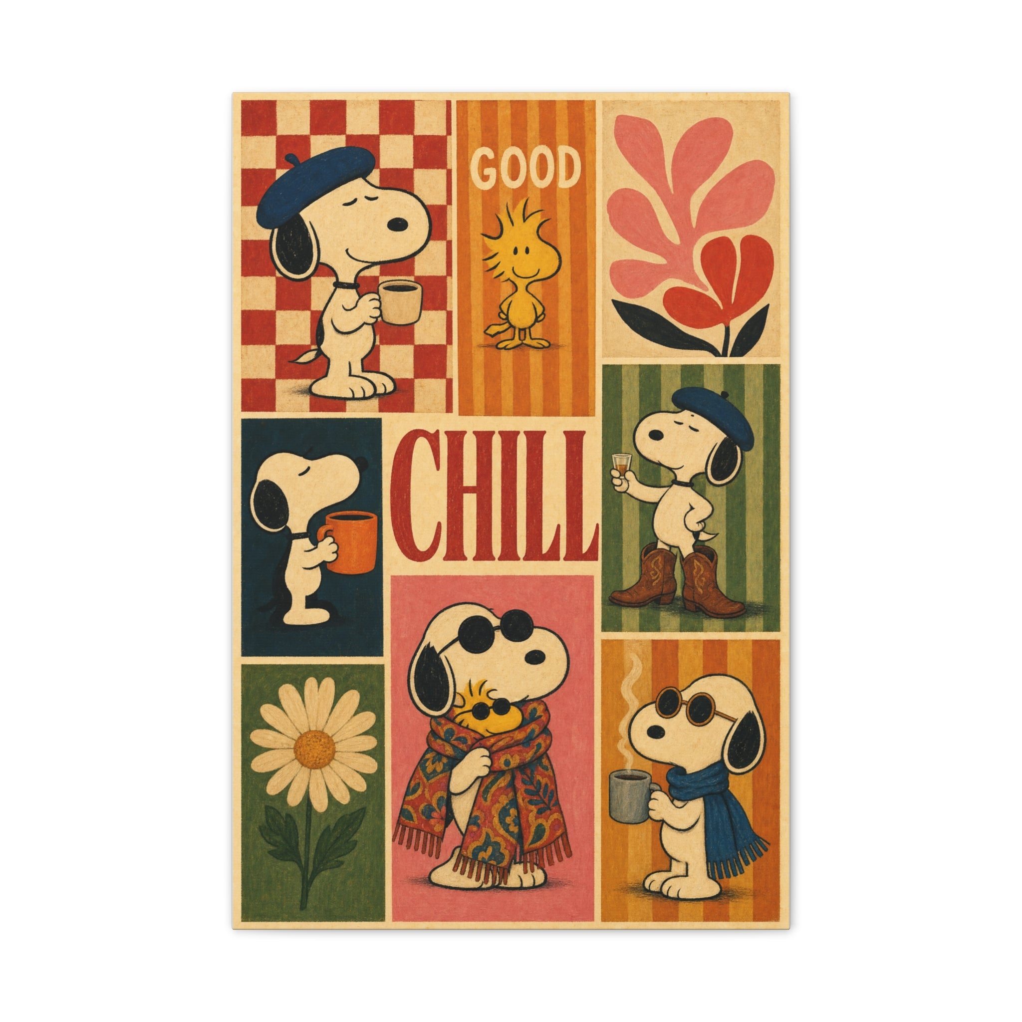 Vintage Snoopy Collage Canvas