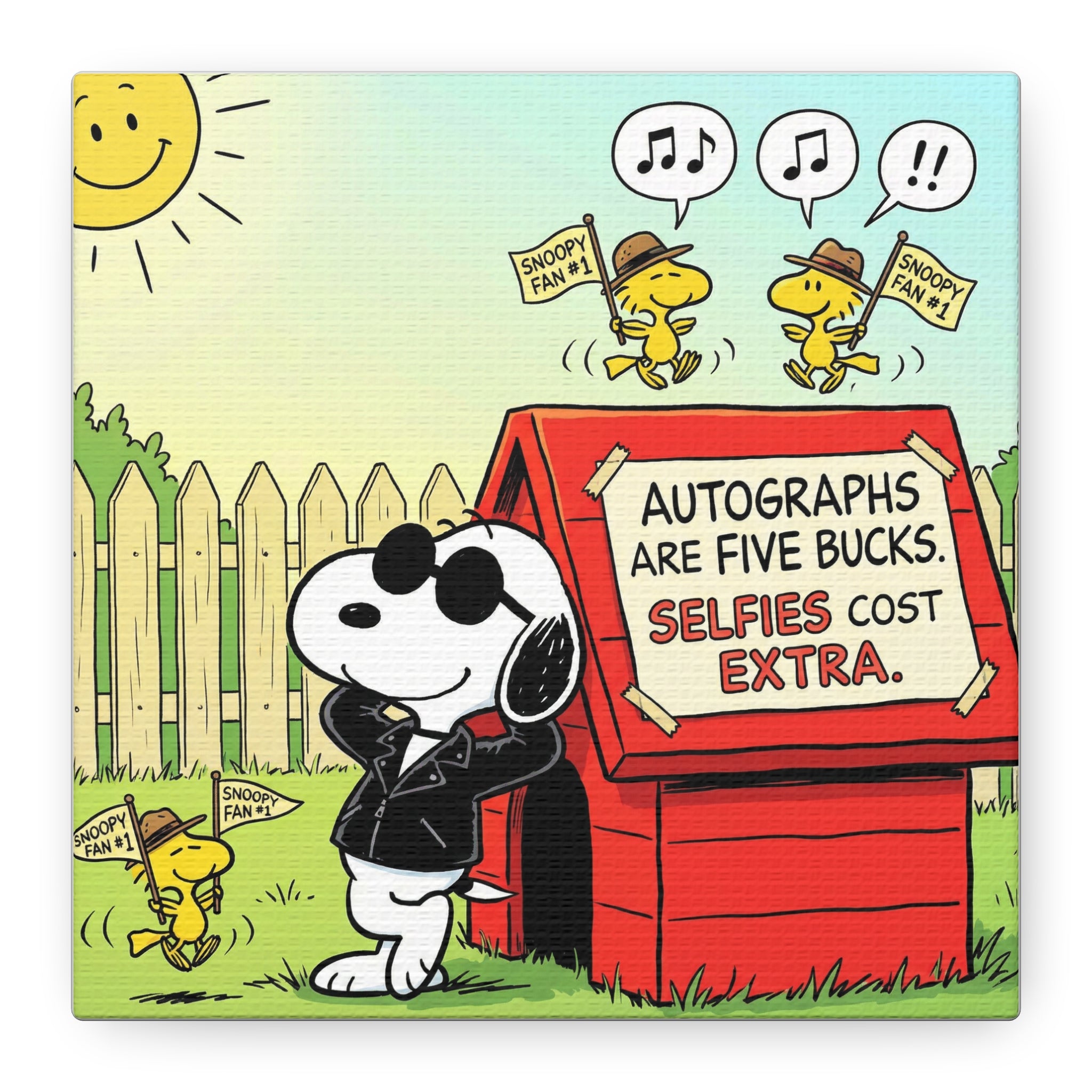 Snoopy Selfies Canvas