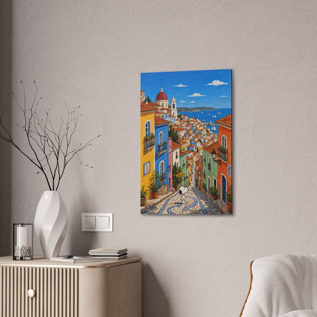 Snoopy Coastal Village Canvas