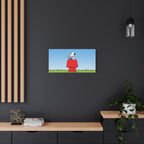 Snoopy on Red Doghouse Canvas