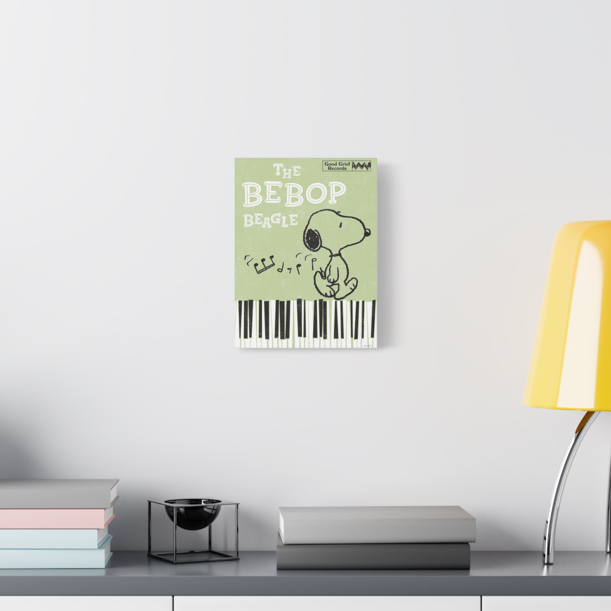 Bebop Beagle Piano Canvas