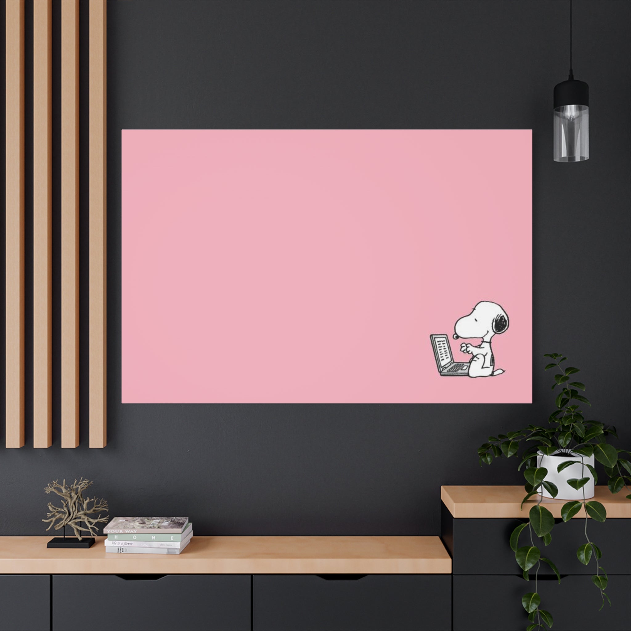 Snoopy on Laptop Canvas