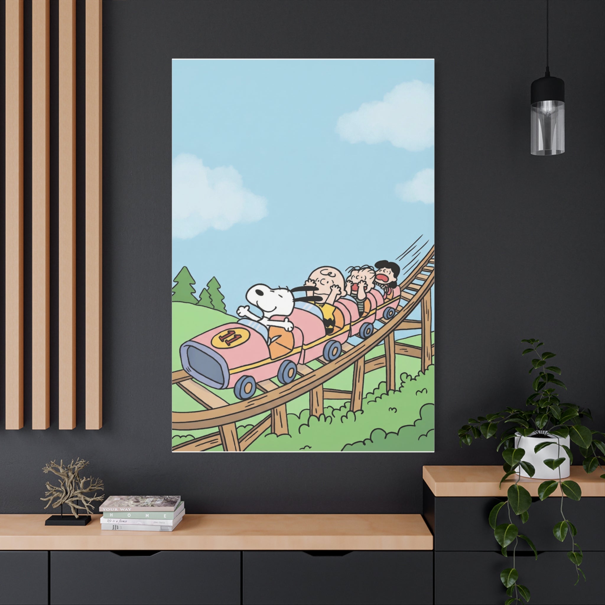 Snoopy Roller Coaster Canvas