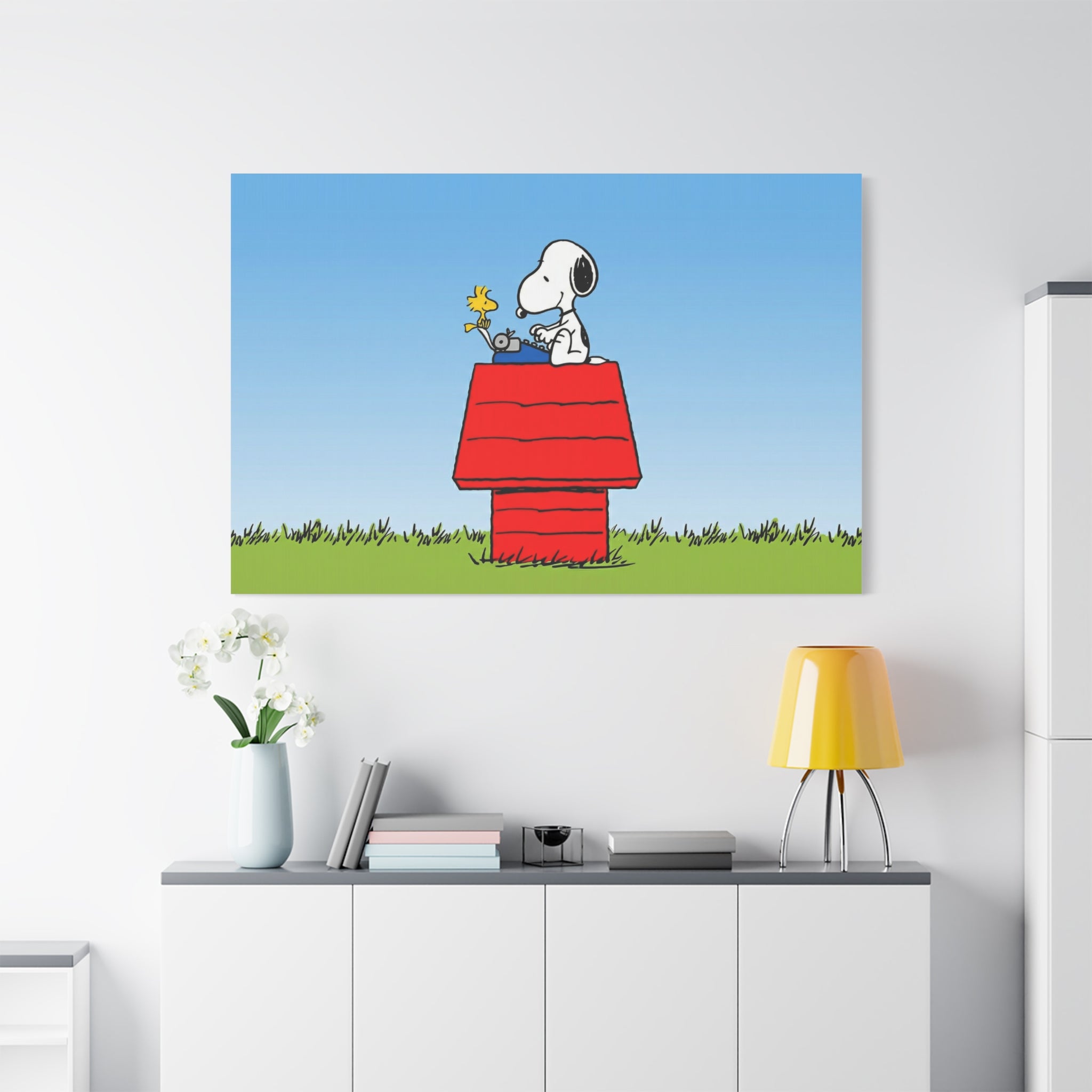 Snoopy on Red Doghouse Canvas