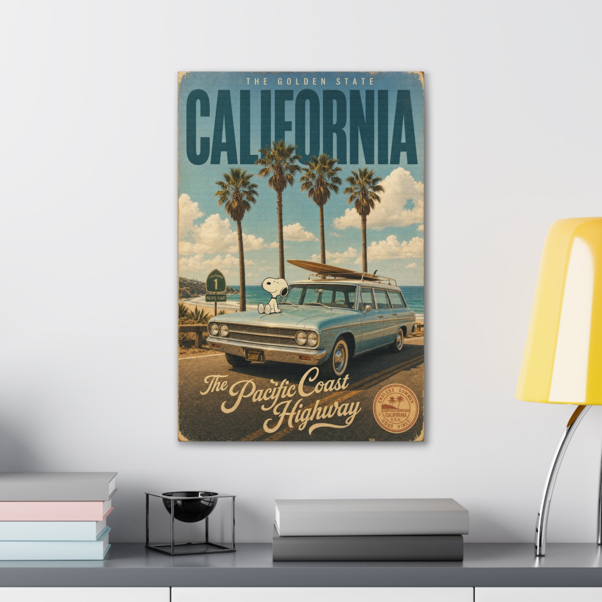 California Coast Snoopy Canvas
