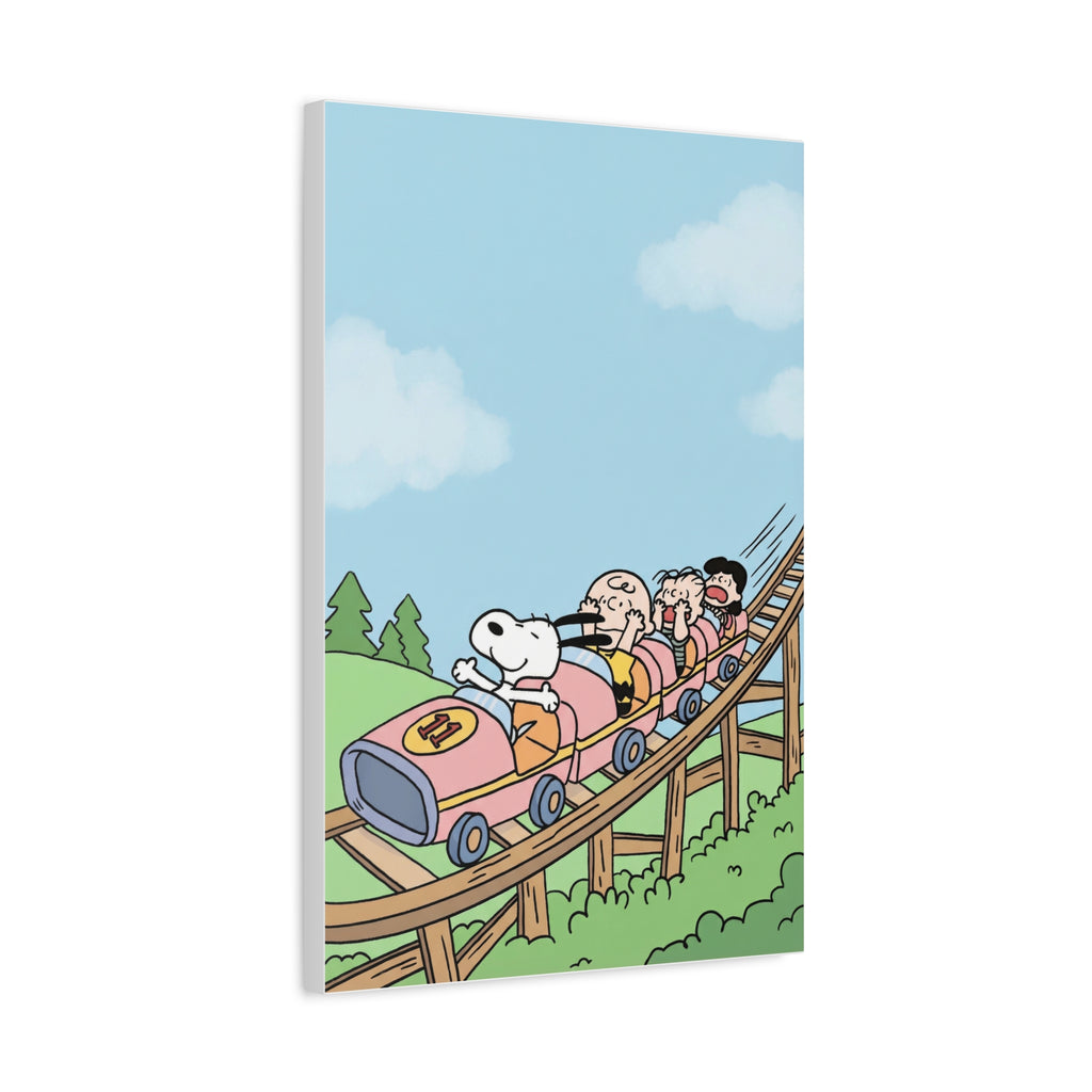 Snoopy Roller Coaster Canvas