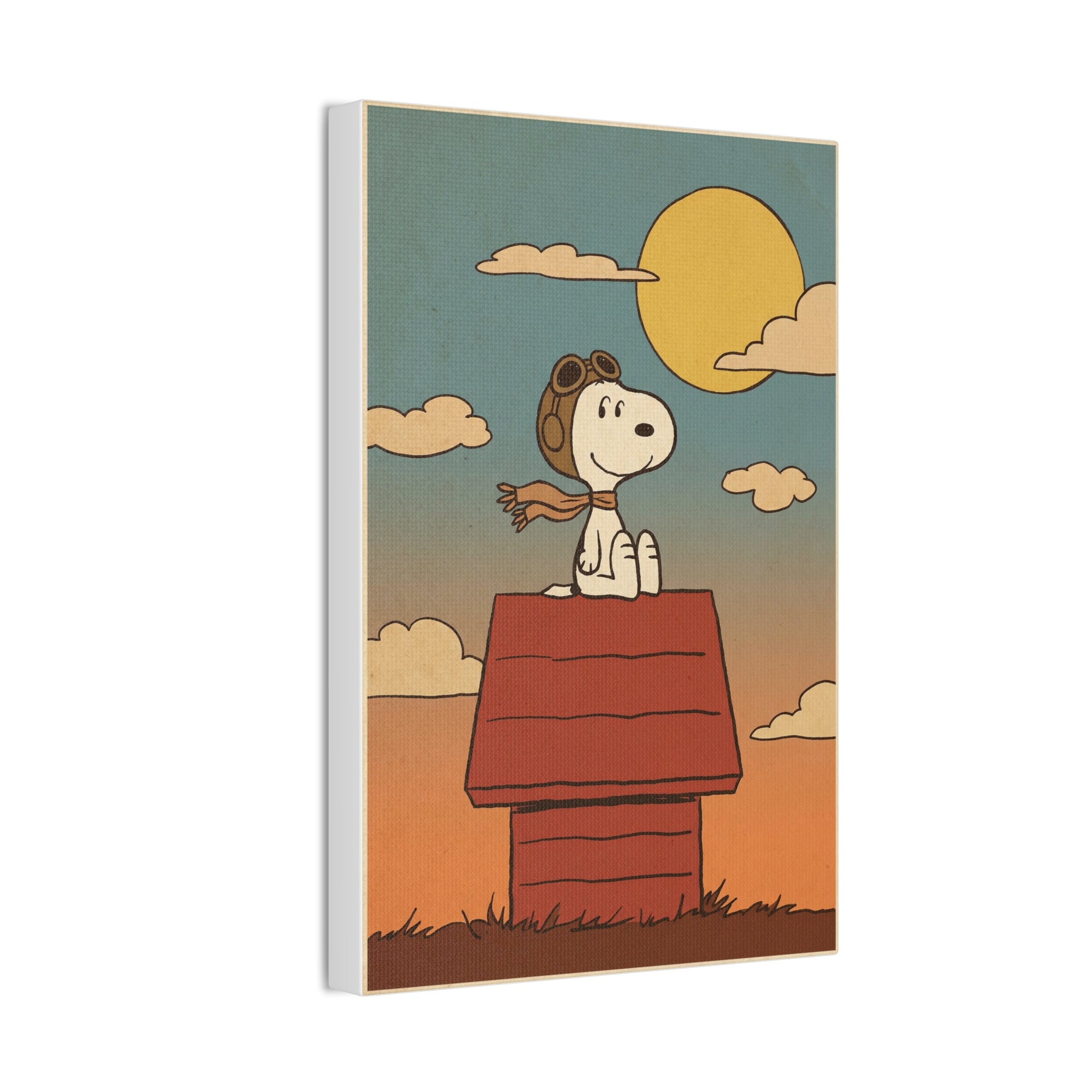 Snoopy Flying Ace Illustration Canvas