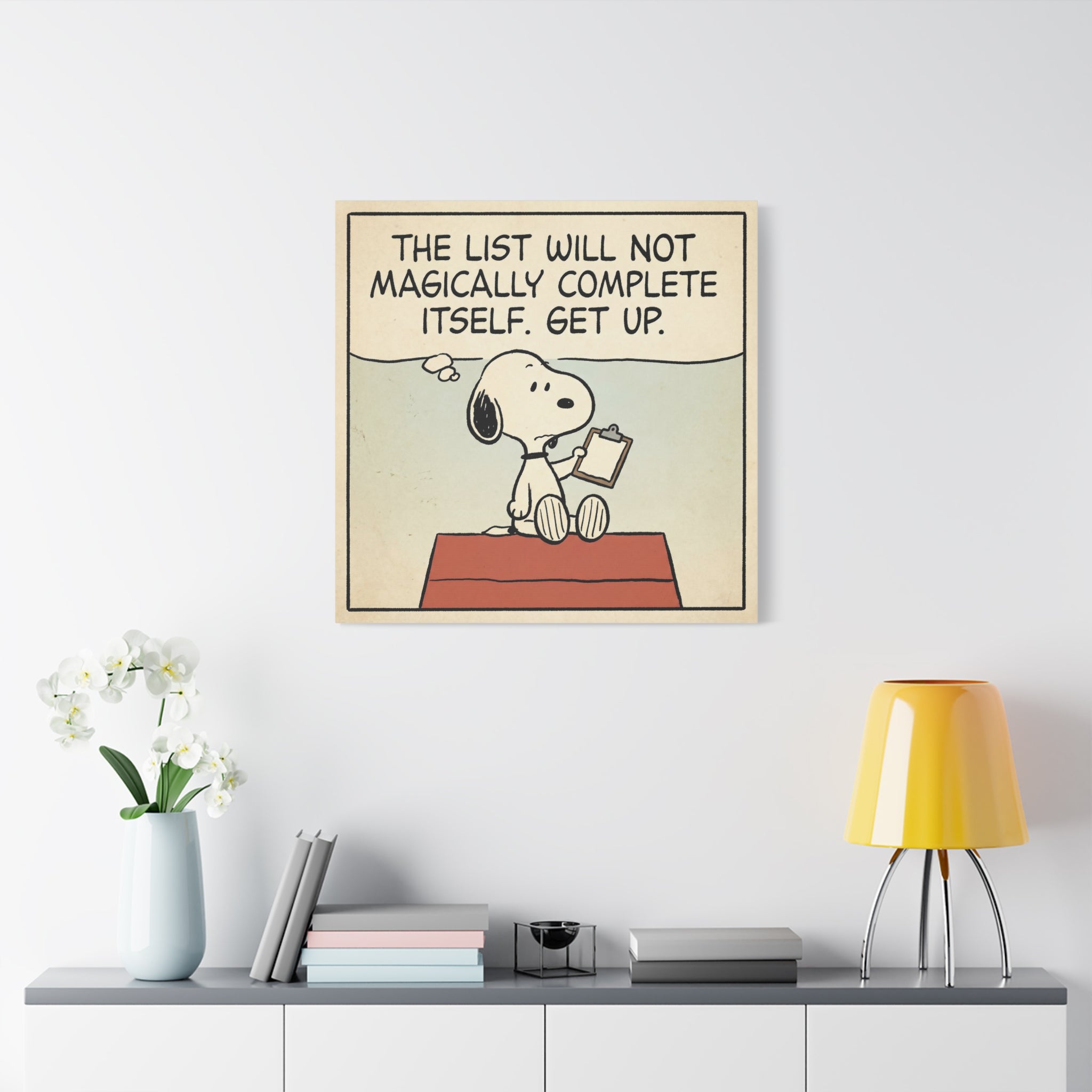 Snoopy Checklist Canvas