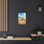 Snoopy At Beach Canvas