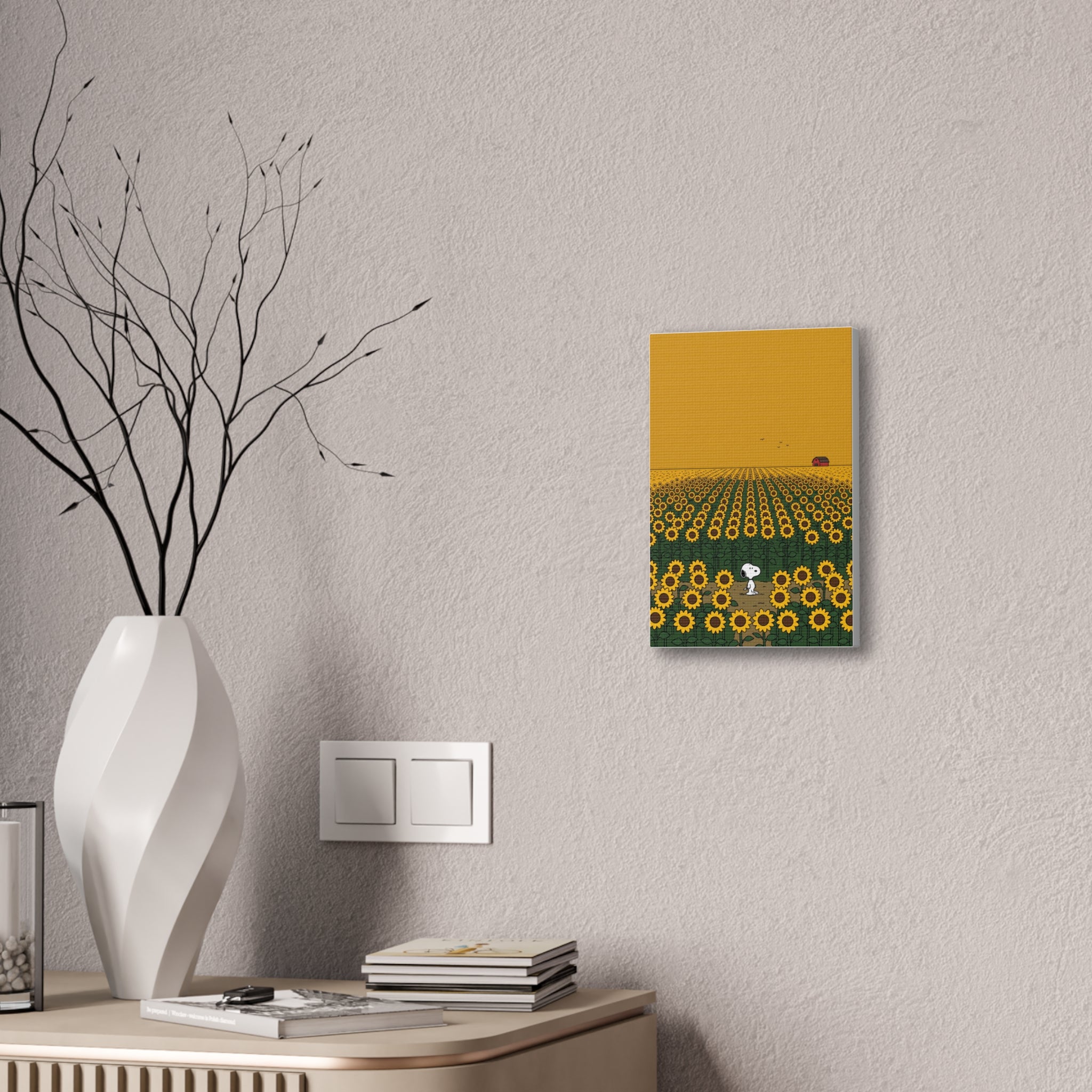 Snoopy in Sunflower Field Canvas
