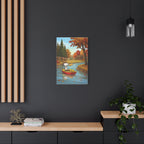 Snoopy Rowboat Autumn Canvas