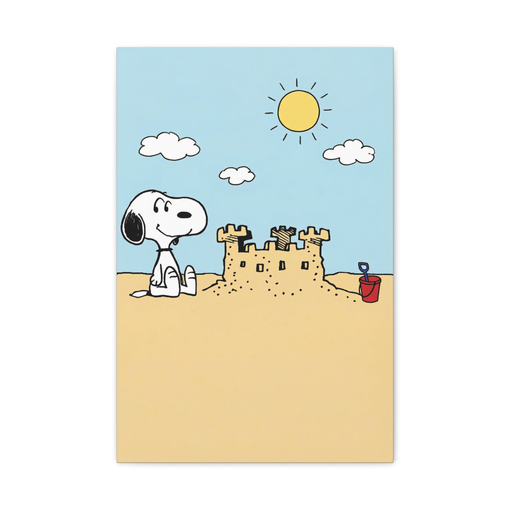 Snoopy Beach Sandcastle Canvas