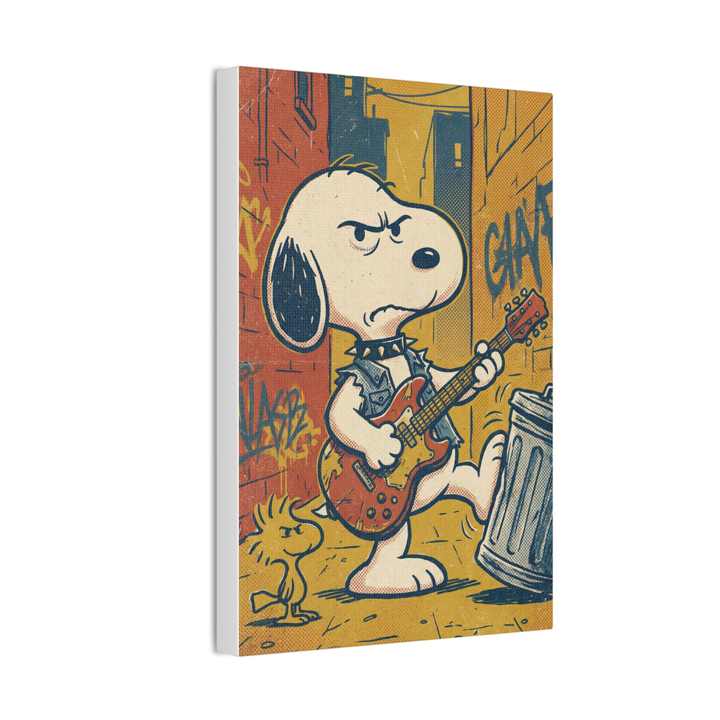 Grunge Rock Snoopy Canvas