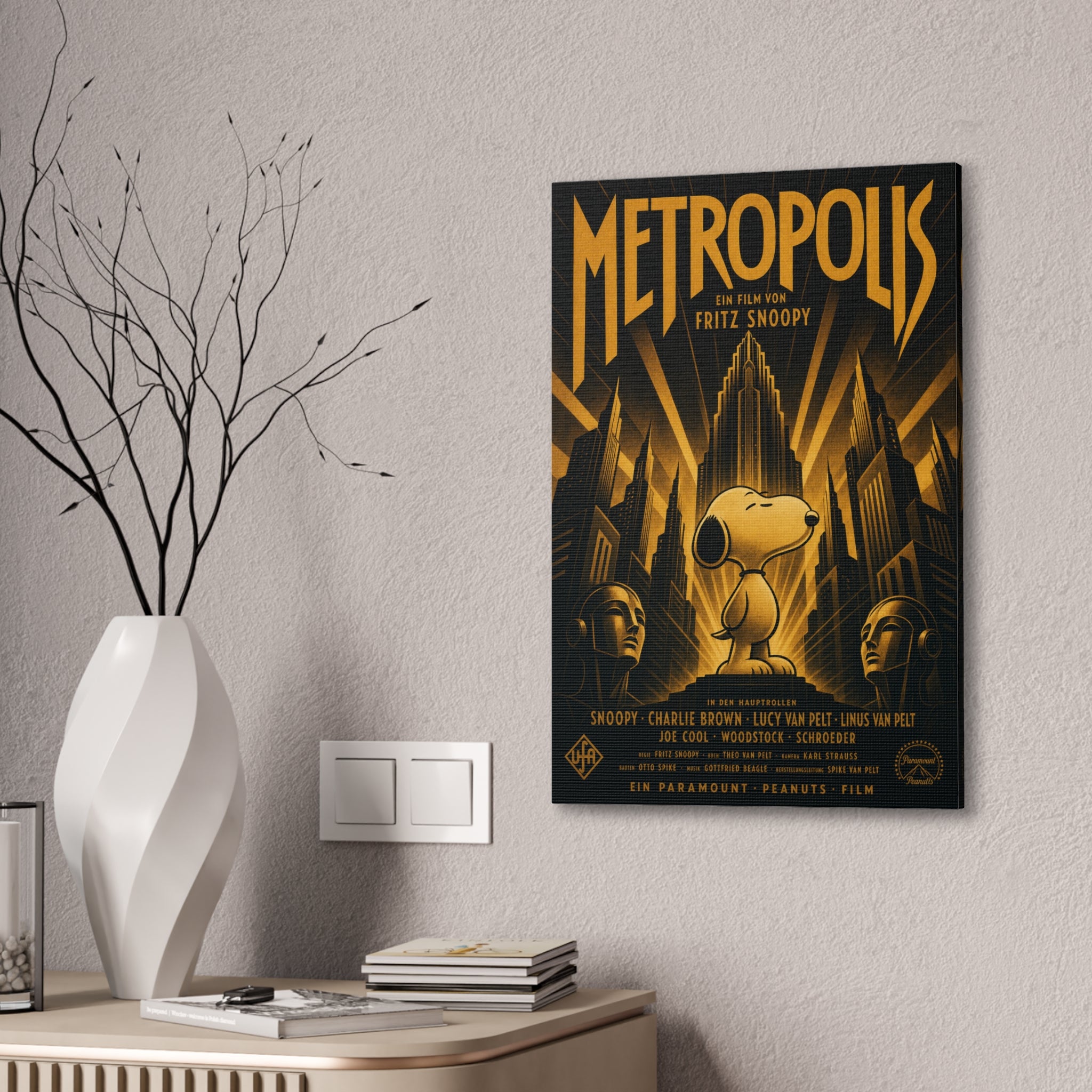 Metropolis Snoopy Canvas