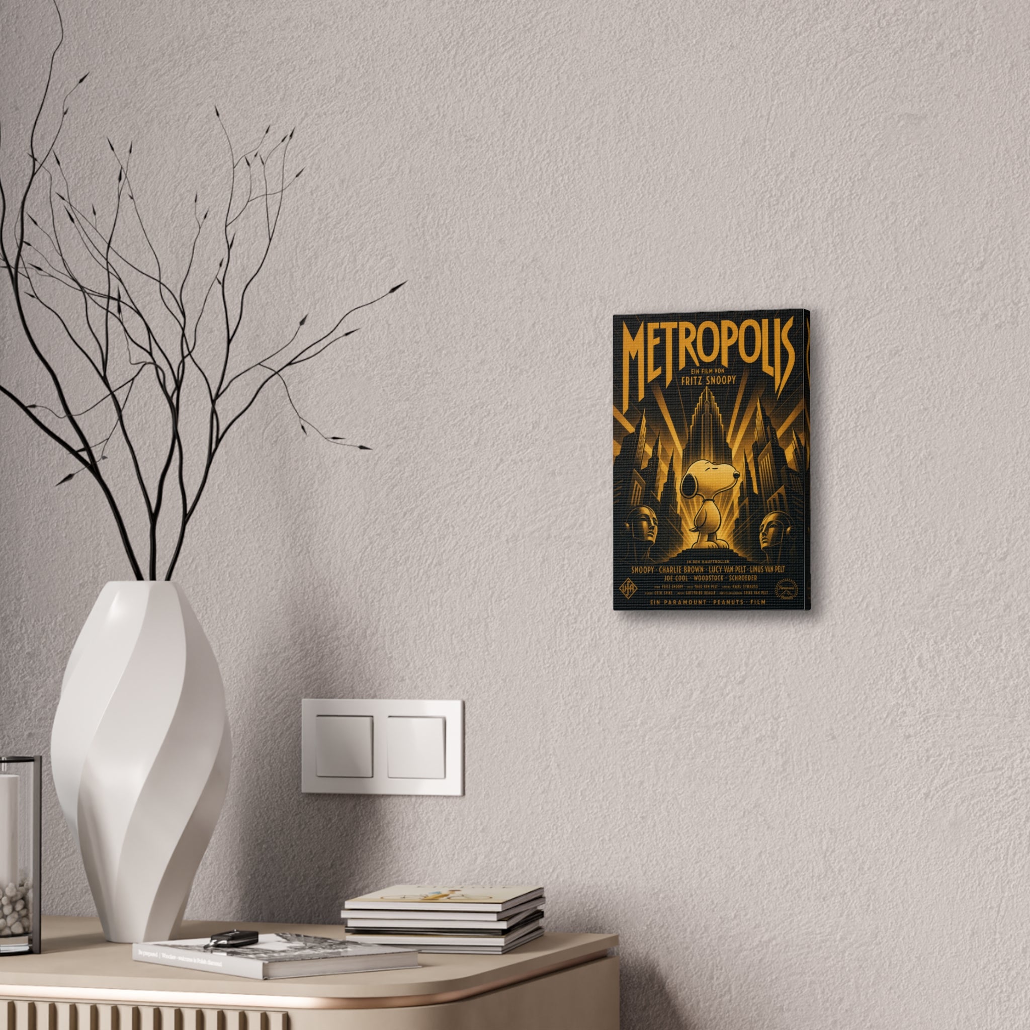 Metropolis Snoopy Canvas