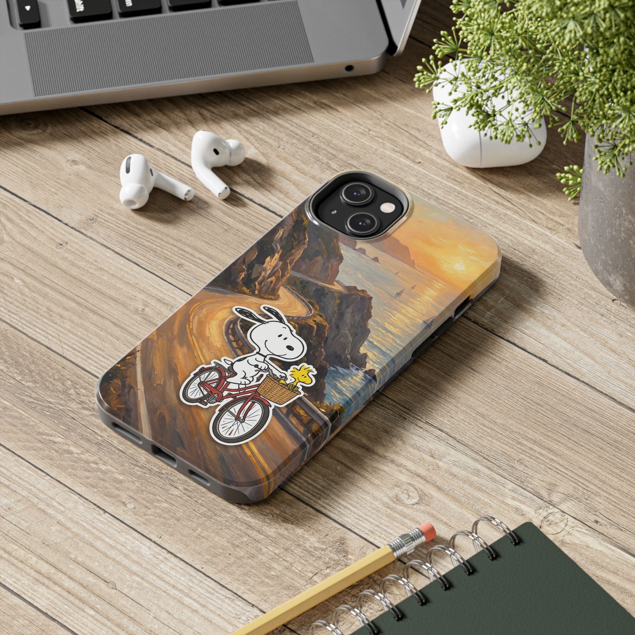 Snoopy Woodstock Bicycle Phone Case