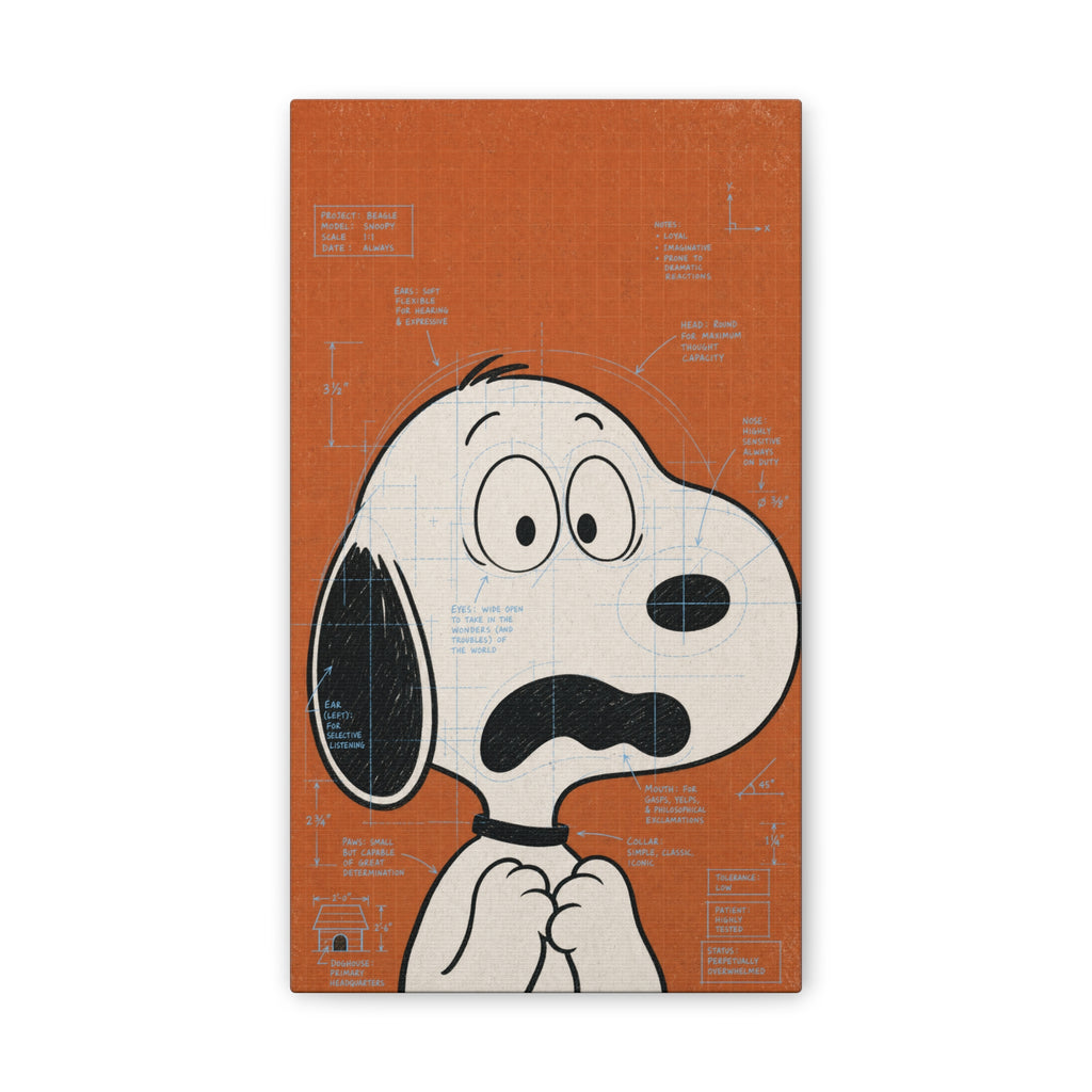 Snoopy Scared Face Canvas