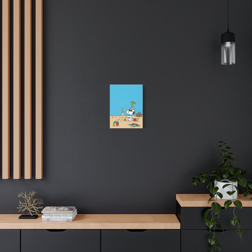 Snoopy Beach Scene Canvas