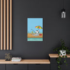 Fishing By Pier Canvas