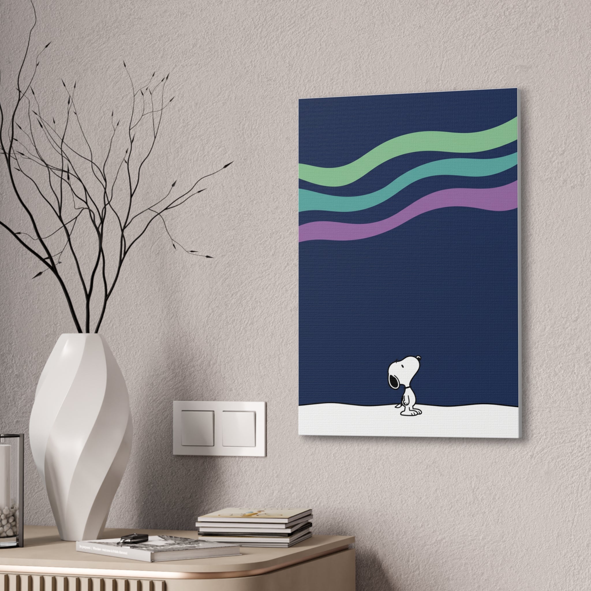 Snoopy Looking Up Canvas