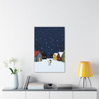 Snoopy Snowy Night Canvas