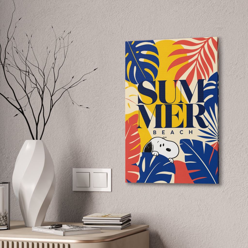 Snoopy Summer Beach Canvas
