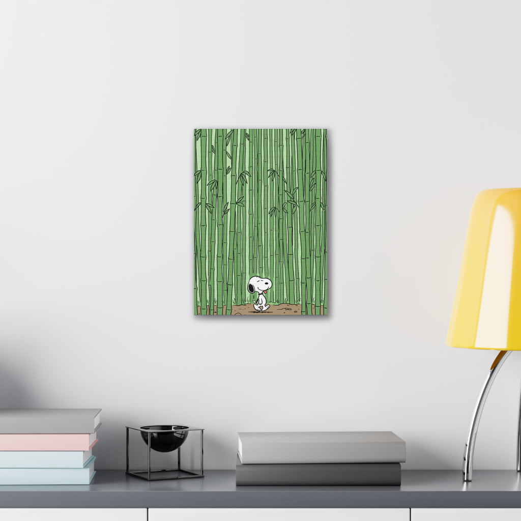 Snoopy in Bamboo Forest Canvas