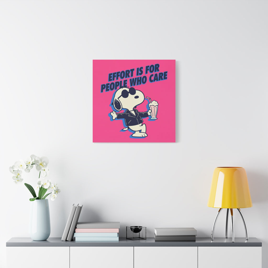 Snoopy Effort Quote Canvas