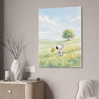 Snoopy and Woodstock Meadow Canvas