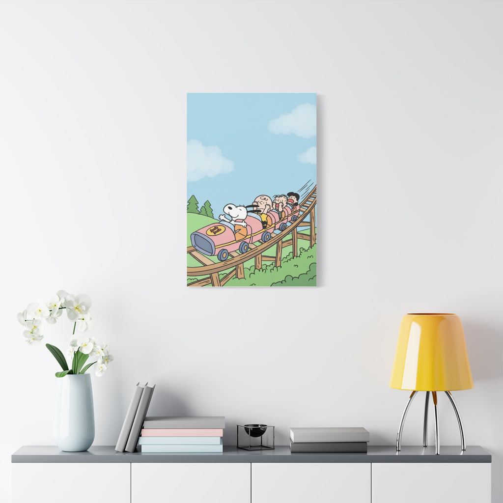 Snoopy Roller Coaster Canvas