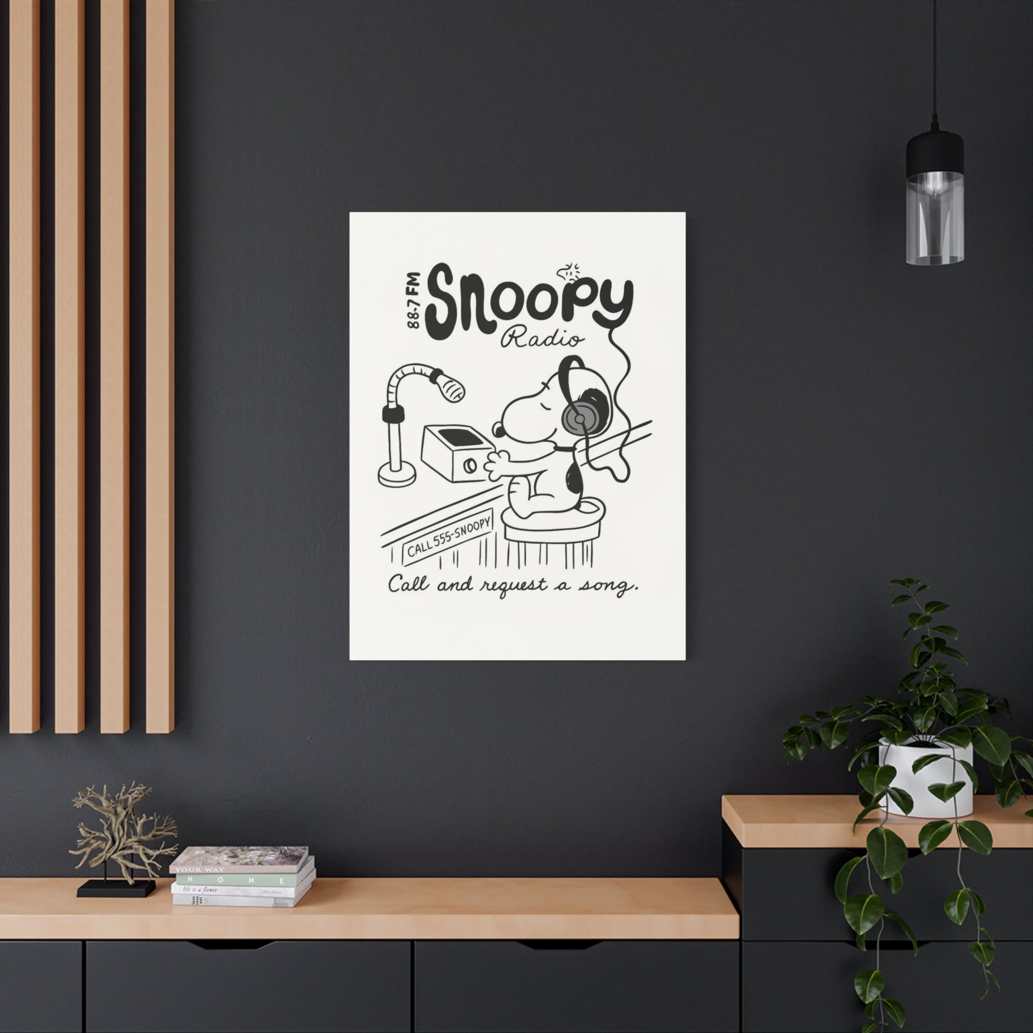 Snoopy Radio Canvas