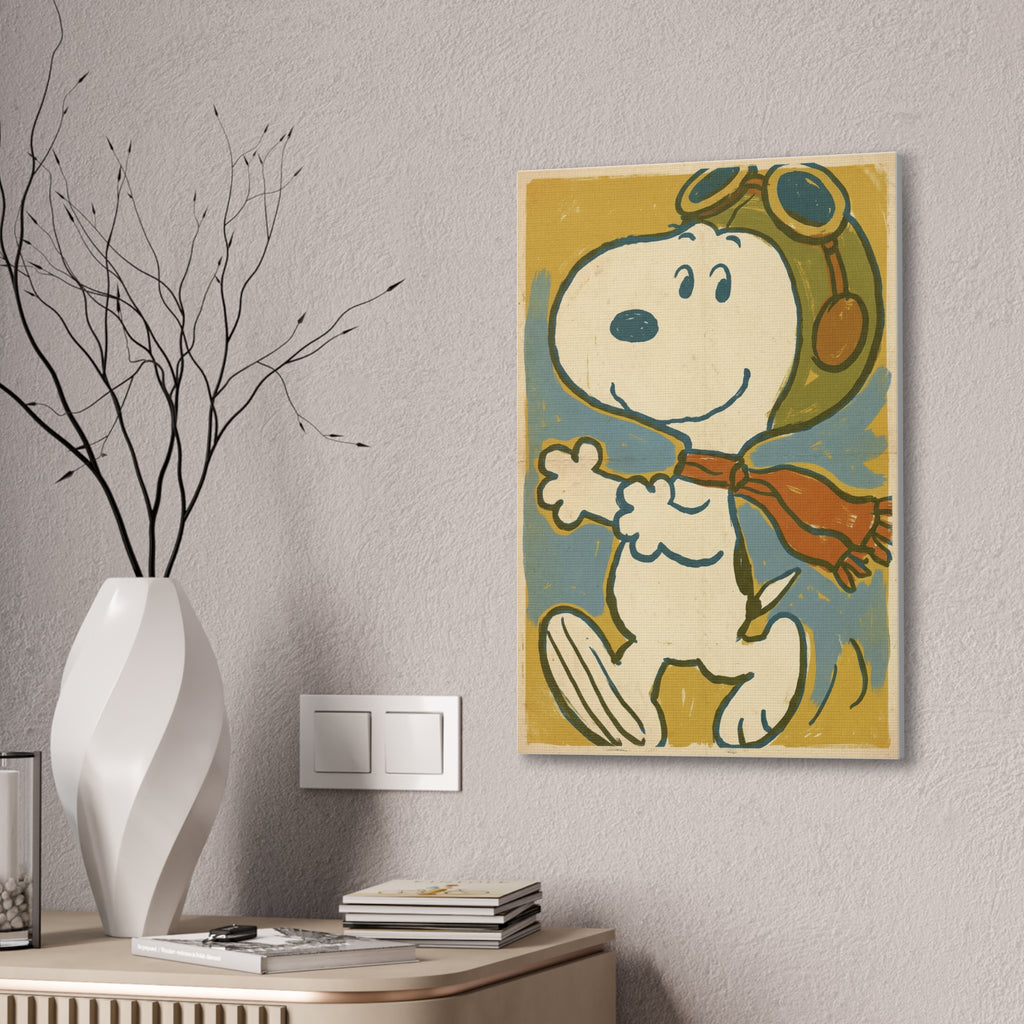 Vintage Snoopy Pilot Canvas